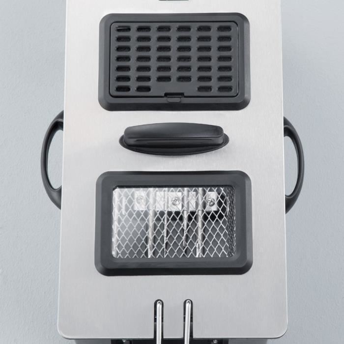 Friteuse Severin Fr2431 Capacite 3 L Thermostat Reglable Inox Brosse