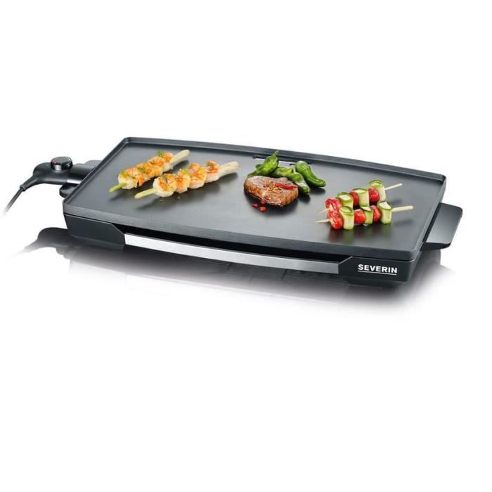 Plancha Severin Kg2397 Surface Cuisson 325x595cm Plaque En Fonte Anti Adhesive 2200w
