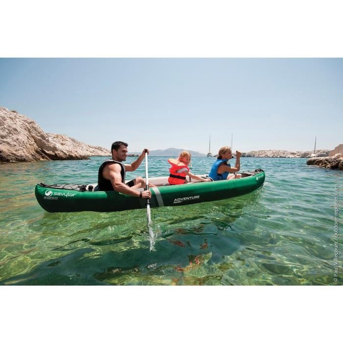 Sevylor Kayak Gonflable Adventure Plus 3 Places Vert