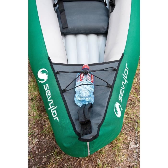 Canoe-kayak Gonflable Sevylor Adventure Plus - 3 Places - Vert - Sieges Amovibles Et Ajustables