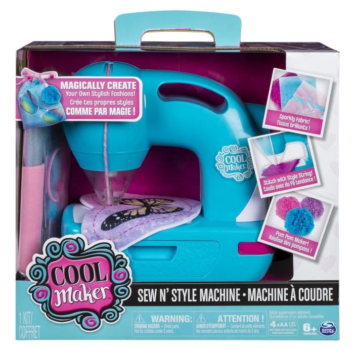 Machine A Coudre Enfant - Spin Master - Sew Cool - Nouvelle Edition - 7 Projets - Multicolore