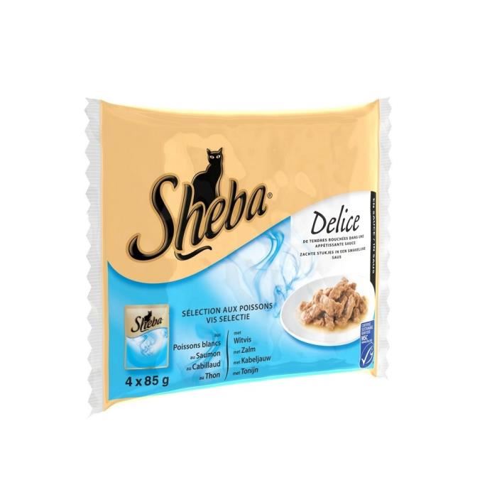 Sheba Sachets Fraicheur Filets Pour Chat 4 X 85 G