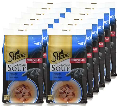 Sheba Soupe 48 Sachets Fraîcheur Aux Filets De Thon Pour Chat 40g (12x4)