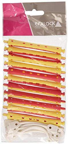 Efalock Bigoudis Pour Permanentes Longue Rougejaune O 9 Mm Par Paquet 12 Pieces