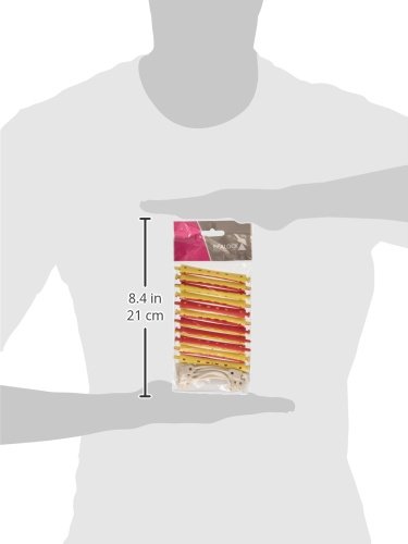 Efalock Bigoudis Pour Permanentes Longue Rougejaune O 9 Mm Par Paquet 12 Pieces