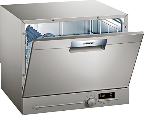 Lave-vaisselle Compact Siemens Sk26e821eu - Gris - 6 Couverts - Classe A+ - Niveau Sonore 48 Db - Pose Libre