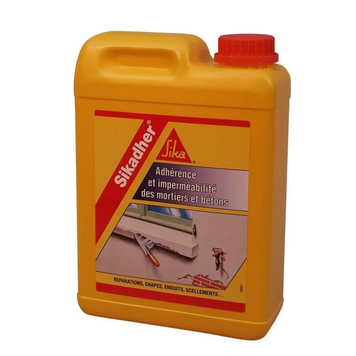 Additif Dadherence Et Dimpermeabilite Pour Mortiers Sika Sikadher Blanc 2l