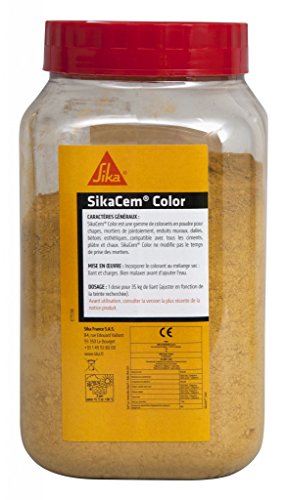 Colorant En Poudre Pour Ciment Chaux Et Platre Sika Sikacem Color Jaune 400g
