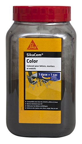 Colorant En Poudre Sika Sikacem Color Noir 700g Ciment Chaux Platre