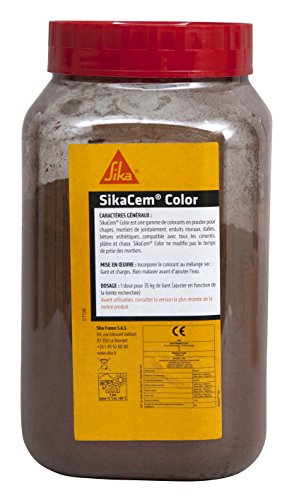 SIKA Colorant en poudre pour ciment chaux et platre Brun 700 g