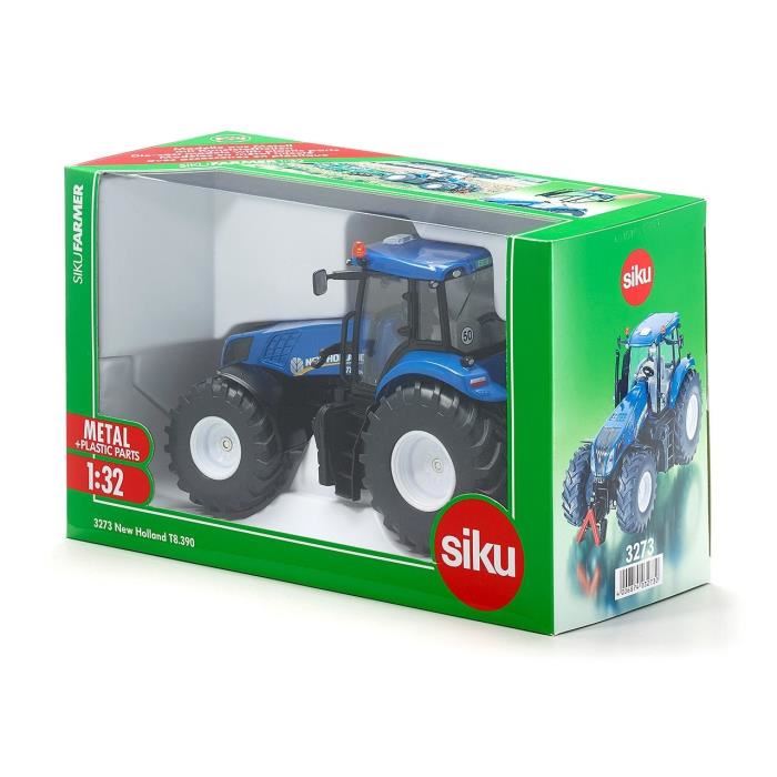 Siku - Tracteur New Holland T8.390 1/32eme - Vehicule Miniature Bleu - Garcon Et Fille - Des 3 Ans
