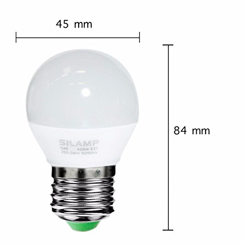 Silamp Ampoule Led E27 6w 220v G45 220° - Blanc Froid 6000k - 8000k