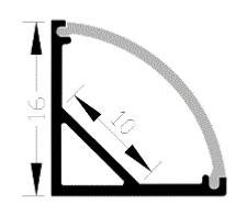 Silamp Profile Aluminium Angle 1m Pour Ruban Led Couvercle Blanc Opaque