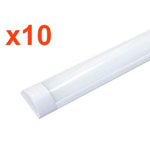 Silamp Reglette Led 150cm 60w - Pack De 10 - Blanc Neutre 4000k - 5500k