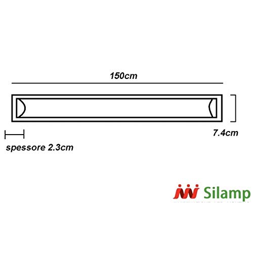 Silamp Reglette Led 150cm 60w - Pack De 10 - Blanc Neutre 4000k - 5500k