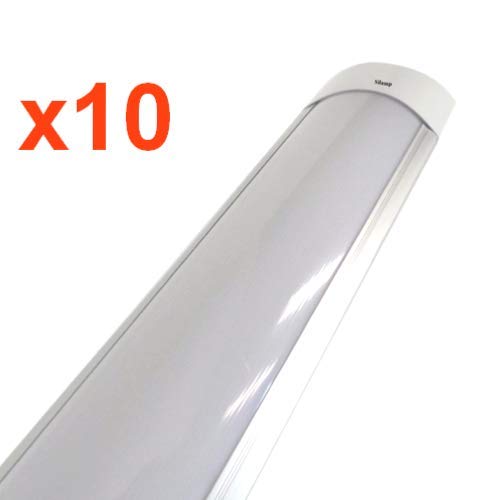 Silamp Pack De  10 - Reglette Led 150cm 48w - Blanc Froid 6000k - 8000k