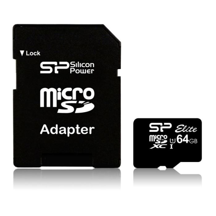 Silicon Power Carte Micro Sdxc + Adaptateur 64go Class 10 Sp064gbstxbu1v10