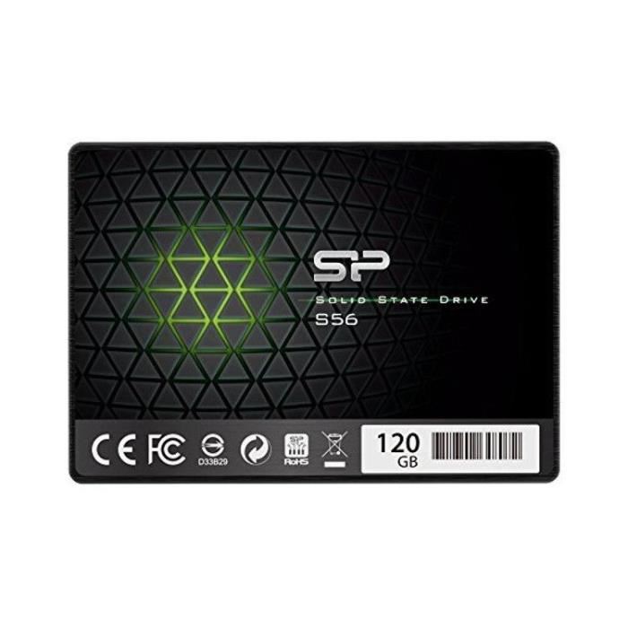 Silicon Power Ssd - Sataiii (tlc) - S56 - 120 Gb - 7mm 2.5 Noir Phison Controller + 3d Tlc Nand