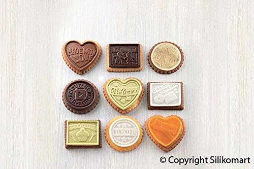 Kit moule en silicone pour biscuits coeurs au chocolat  Love Silikomart
