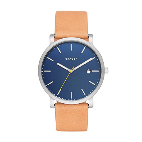 Montre Homme Skagen En Cuir Marron Etanche Homme