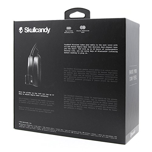 Casque Bluetooth - Skull Candy - Crusher Bt - Noir - Basses Haptiques Stereo - 4 Heures Autonomie