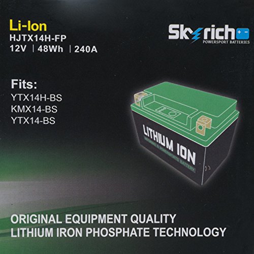 Batterie Lithium Skyrich Pour Moto Aprilia 750 Shiver 2007 A 2013 Ytx14 Bs Hjtx14h Fp 12v 4ah