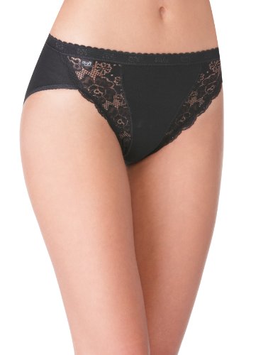 Sloggi Culotte (lot De 4) Femme, Noir, F...