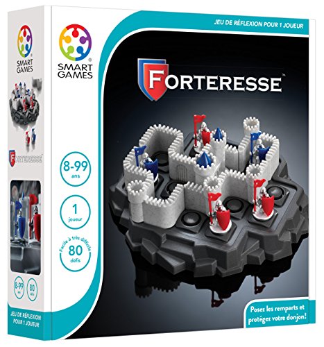 Jeu De Strategie Forteresse - Smart Games - 80 Defis - 5 Niveaux De Difficulte