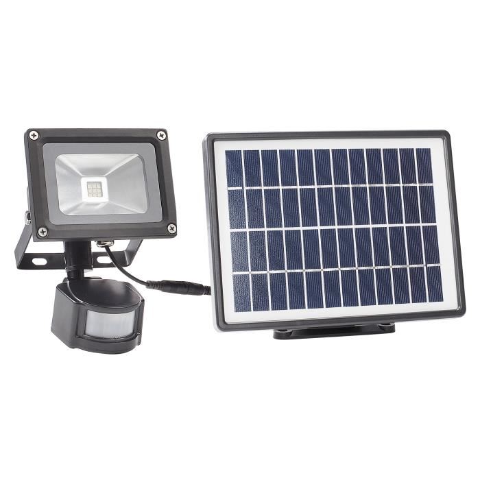Smartwares Luminaire Exterieure Solaire Avec Panneau Solaire Separe Et Capteur De Mouvement Sfl 180 Ms