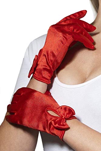 Gants - Smiffy's - Taille Unique - Mixte - Rouge - Deguisement Adulte