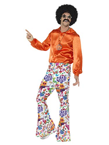 60s Groovy Flared Trousers Mens Multi 