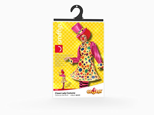 Clown Lady Costume, Multi-coloured, Hoop...