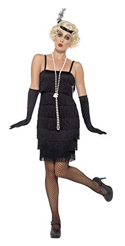 Deguisement Annees 20 Noir Femme - Smiffys - Robe Bandeau Et Gants - Multicolore