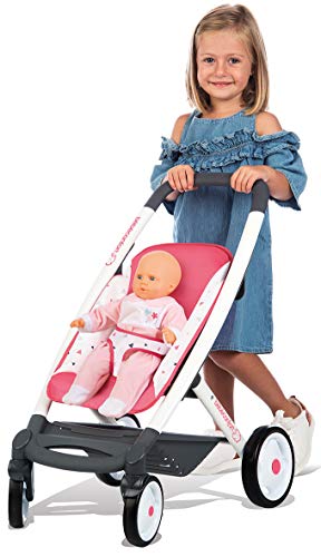 Poussette Landau Bebe Confort 3 En 1 - Smoby - Roues Silencieuses - Rose