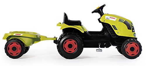 SMOBY CLAAS Tracteur a pedales Farmer XL + Remorque