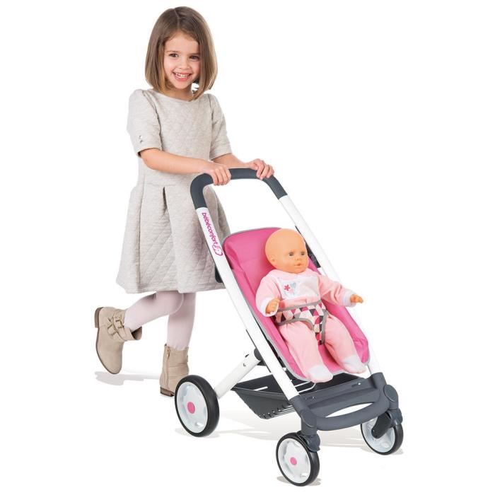 Poussette Combi 3 En 1 Smoby Bebe Confort Pour Poupon Jusqua 42 Cm - Rose
