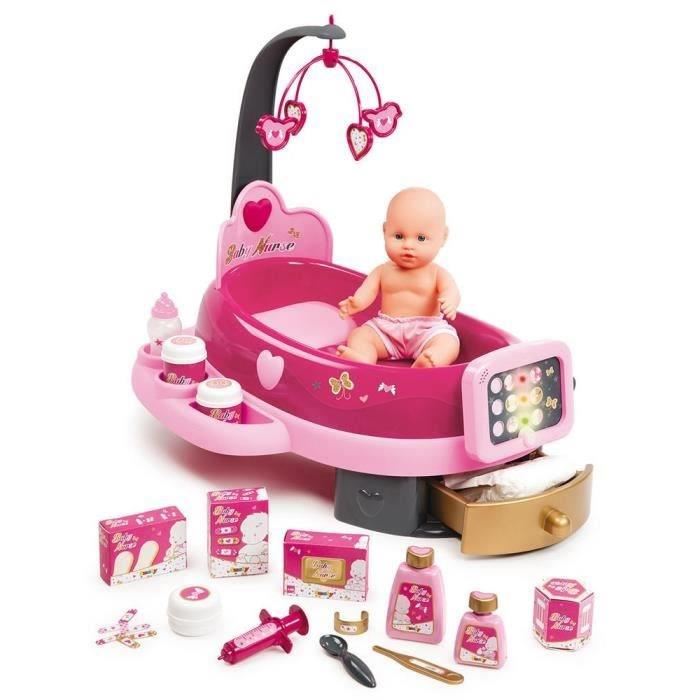 Smoby 220317 - Baby Nurse - Nursery Electronique - + 1 Poupon Et 24 Accessoires