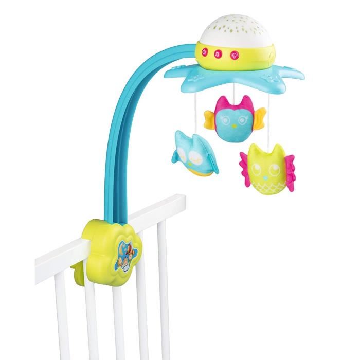 Mobile Motorise Smoby Cotoons - Etoile - 2 En 1 - 4 Sons Au Choix