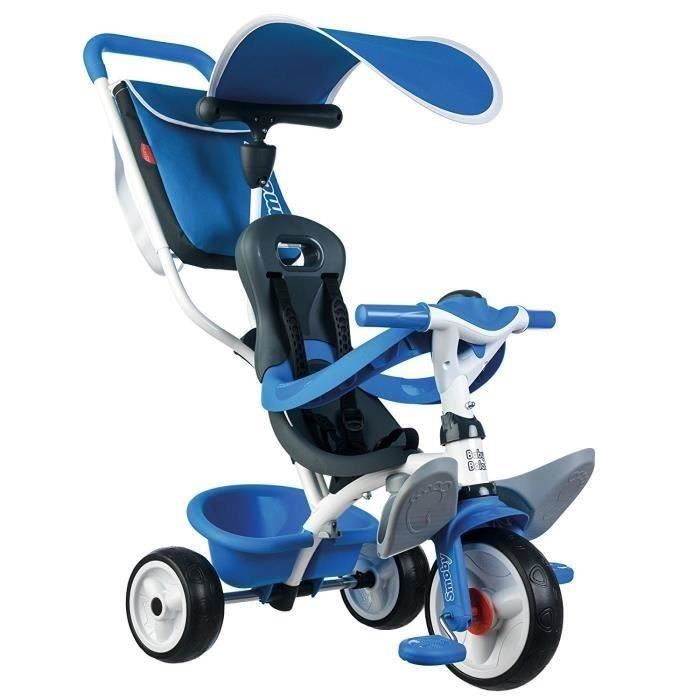 Tricycle Evolutif Smoby Baby Balade Roues Silencieuses Bleu