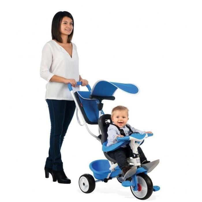 Tricycle Evolutif Smoby Baby Balade Roues Silencieuses Bleu