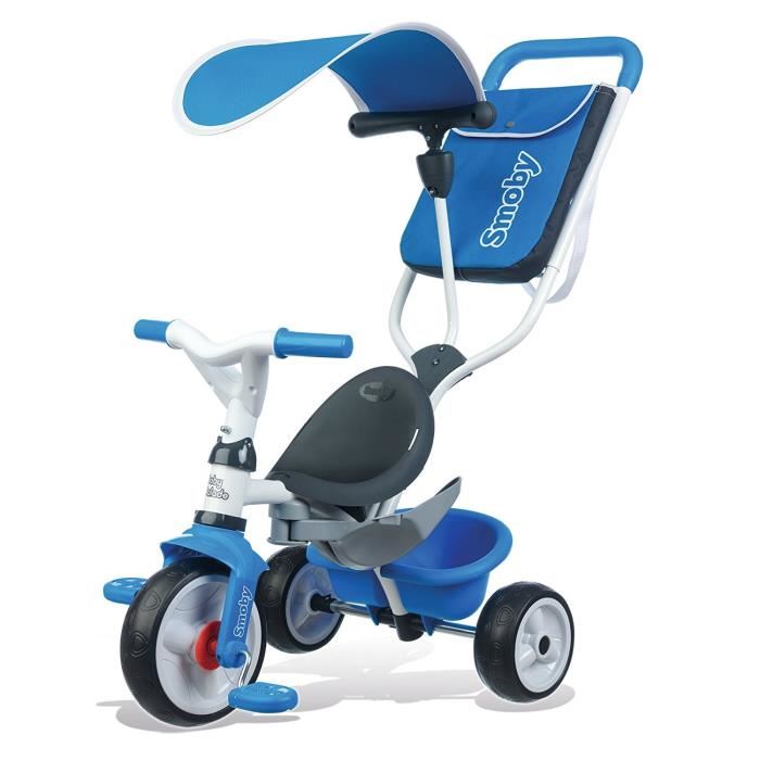 Tricycle Evolutif Smoby Baby Balade Roues Silencieuses Bleu