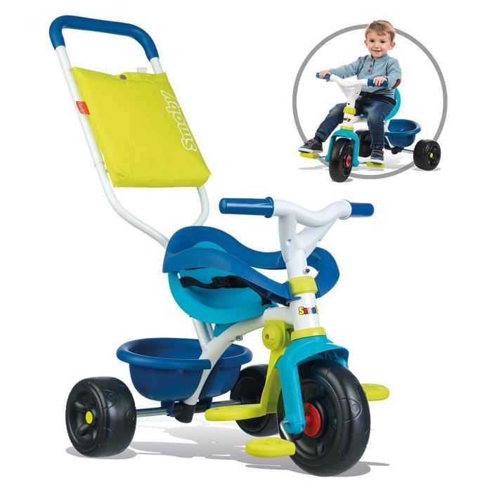 Smoby Tricycle Enfant Evolutif Be Fun Confort Bleu