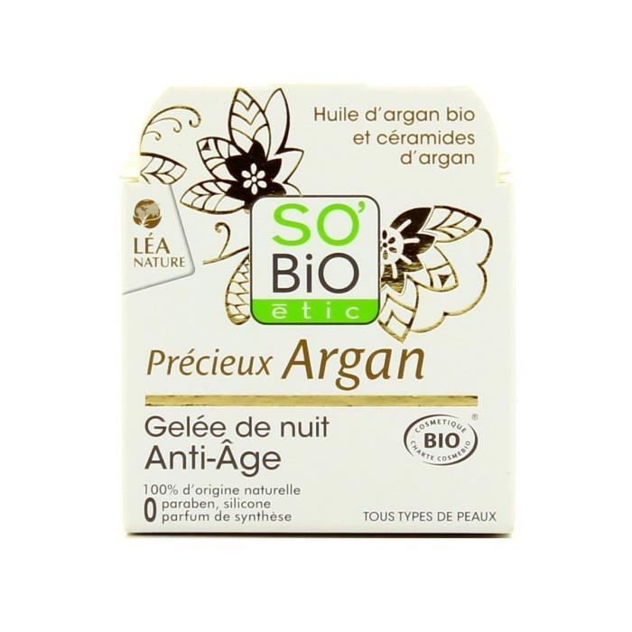 Lea Nature So Bio Etic Precieux Argan Gelee Anti-Âge Nuit Biologique 40 Ml - Pot 40 Ml