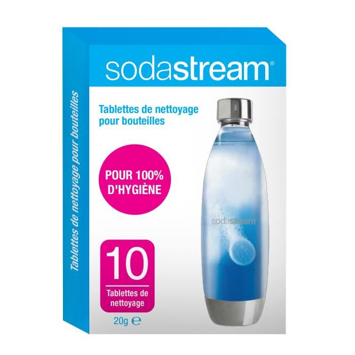 Tablettes De Nettoyage Sodastream Nettoie Et Assainit Vos Bouteilles De Gazeification X10