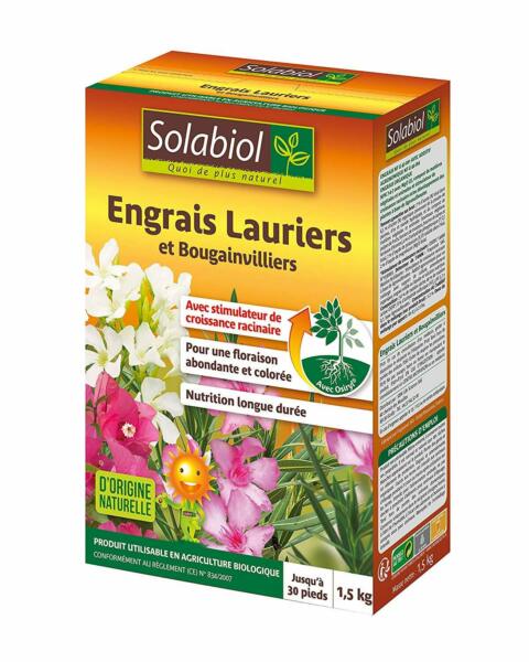 Solabiol Solaury15 Engrais Lauriers Et Bougainvilliers 100 Organique Action Longue Duree 15 Kg