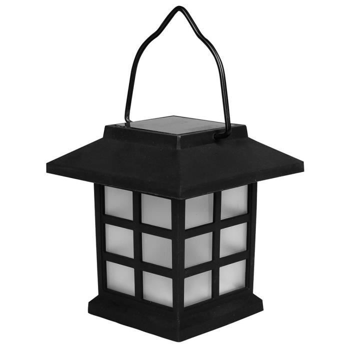 Solarline Borne Solaire Lanterne H 9 Cm Noir