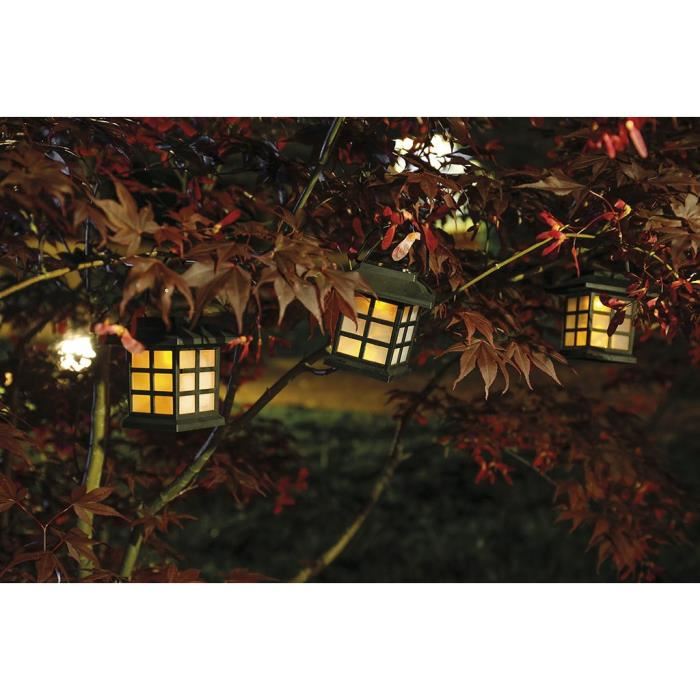 Solarline Borne Solaire Lanterne H 9 Cm Noir