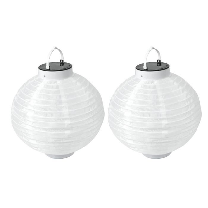 Solarline Lampion Solaire H20cm Blanc