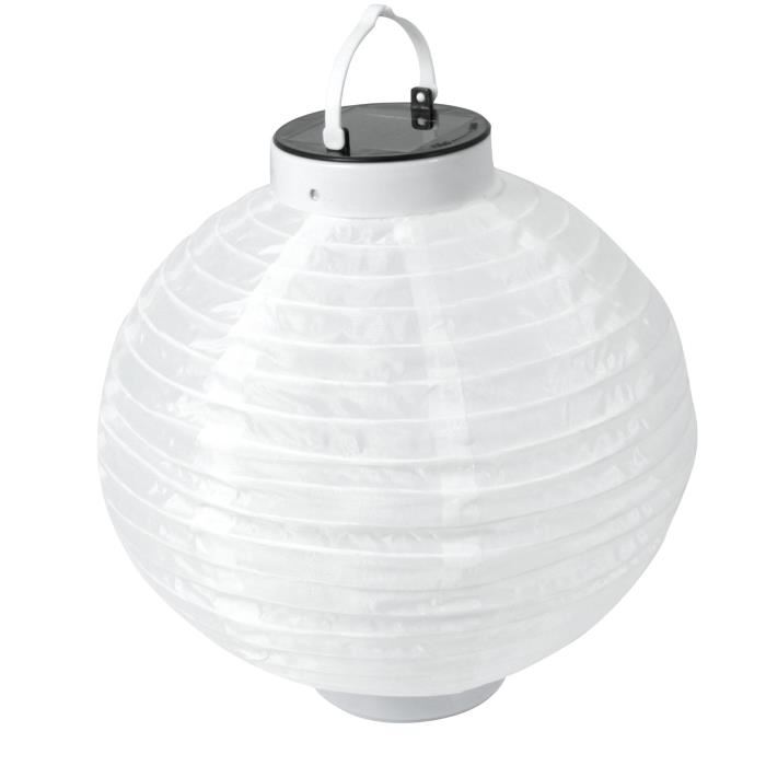 Solarline Lampion Solaire H24cm Blanc