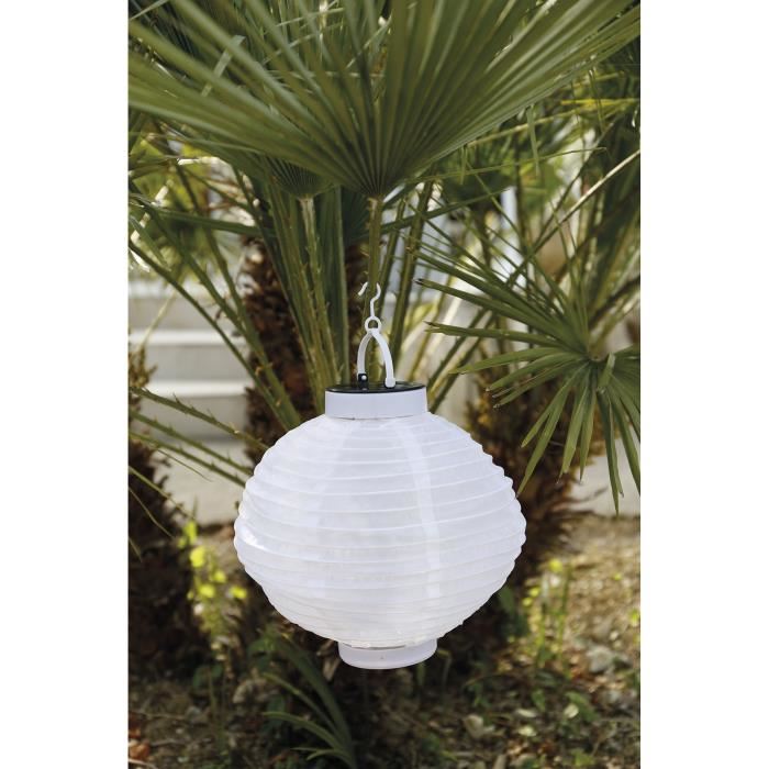 Solarline Lampion Solaire H24cm Blanc